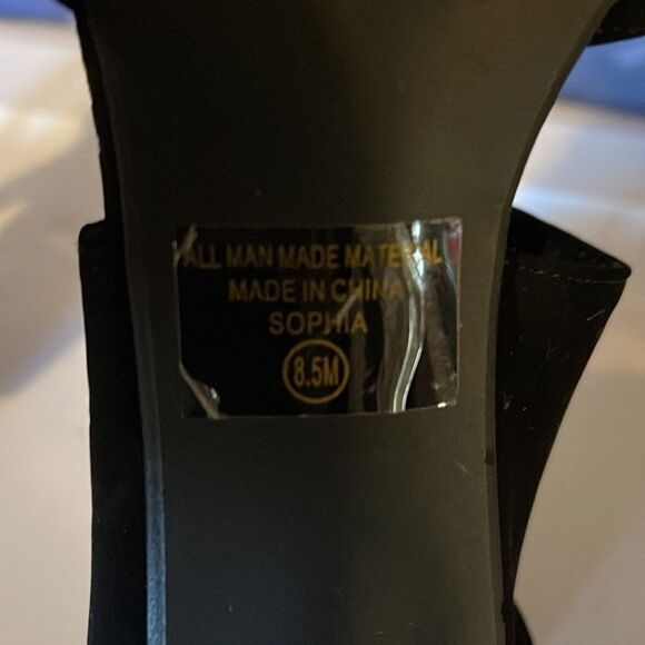 Derek Heart From H&M Sophia Black Lace Up Stiletto Spike Heels 8.5 - Picture 13 of 14